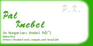 pal knebel business card